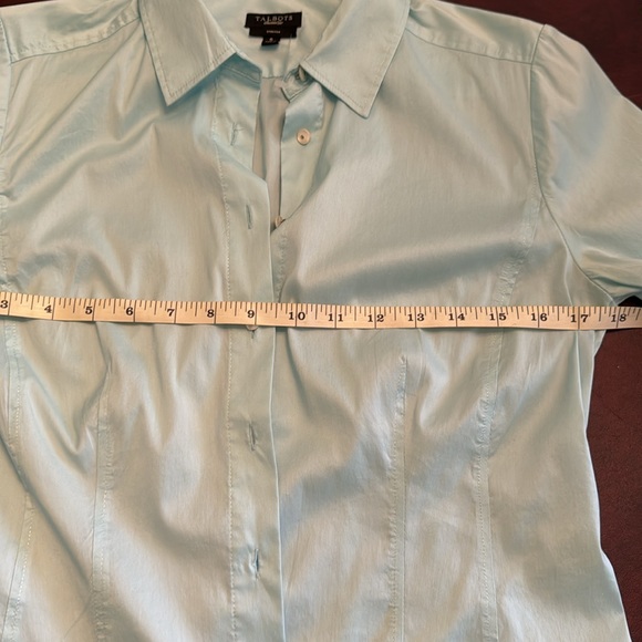 LN -Talbots top (6) & cropped pant (2) in robin egg blue/mint set -so slim! - Picture 10 of 13